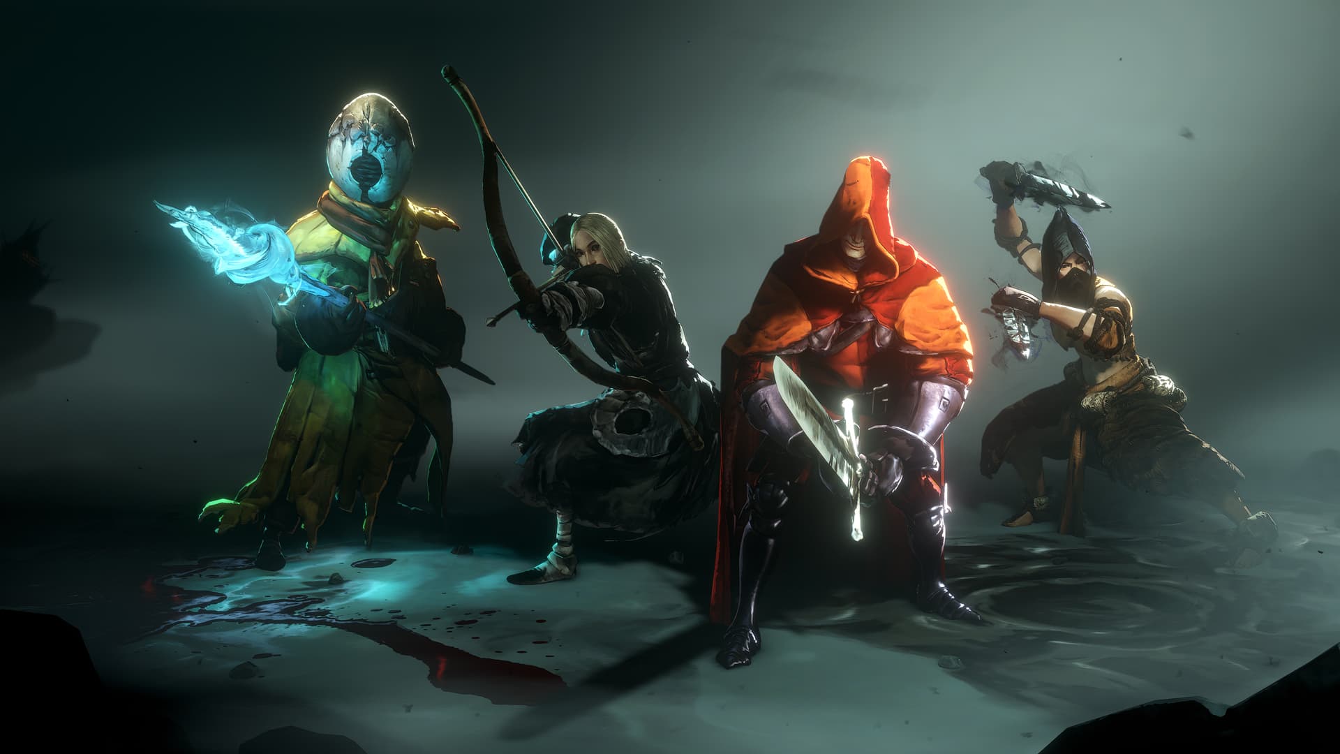 Four players exploring Isola Sacra together